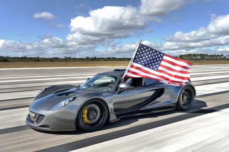 Hennessey Venom GT,超级跑车,Hennessey Performance Engineering,跑车,莲花Exige,世界最快版,试驾,速度,美国,旗（水平）