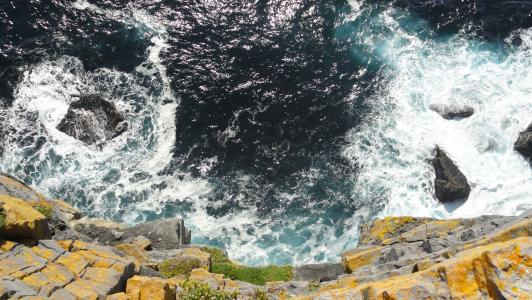 爱尔兰,5k,4k壁纸,悬崖,景观,海,海洋,水,岩石,蓝色,性质（水平）