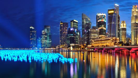 滨海湾新加坡全景