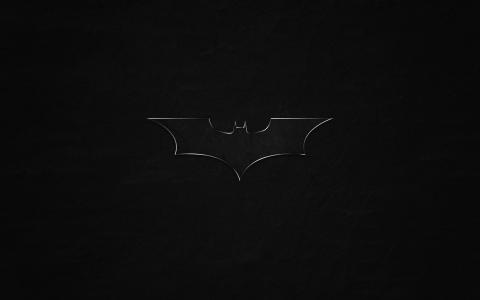 蝙蝠侠,徽标,最小,黑暗的背景,高清