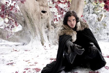 Kit Harington,演员,John Snow,雪,树,树叶,黑色斗篷（水平）