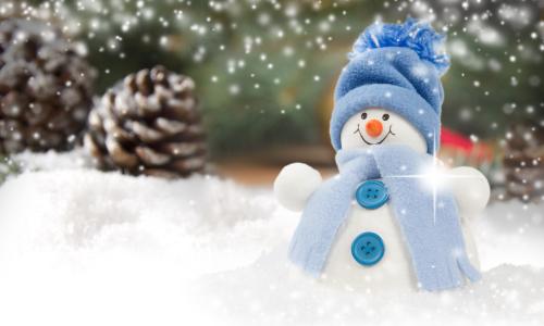 雪人,圣诞装饰,降雪,5K
