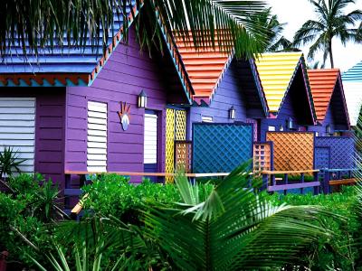 五颜六色的房子,巴哈马