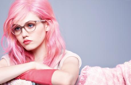 夏洛特自由,时装模特,香奈儿,流行摇滚,粉红色,眼镜（水平）