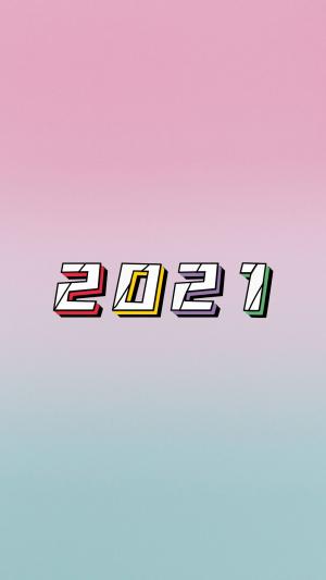 2021简约数字配图