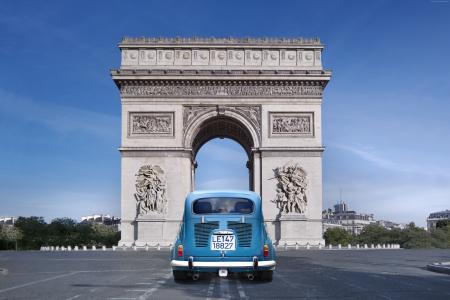 巴黎,法国,凯旋门,纪念碑,旅游,旅游,汽车（卧式）