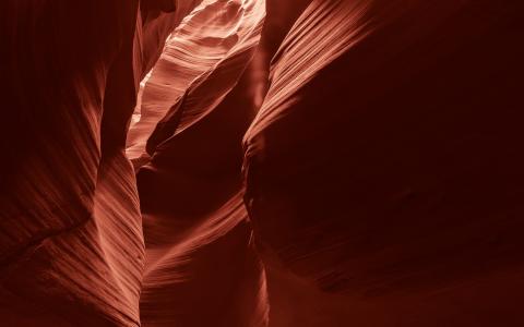 红色的洞穴峡谷,沙洗,高清