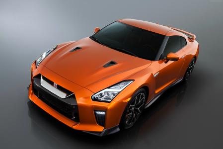 日产GTR,超级跑车,橙色（水平）