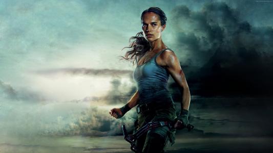 Lara Croft,坟茔入侵者,艾丽西亚Vikander,4k（水平）