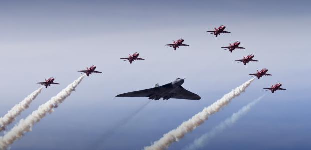 火神轰炸机,红色箭头,皇家空军,英国,4K