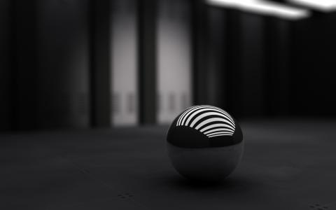 3D黑球