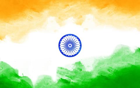 三色印度国旗高清5K