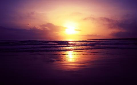 海滩日落