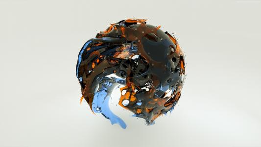 球体,3D,玻璃,HD（水平）