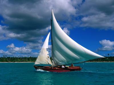 钓鱼的风船多米尼加共和国