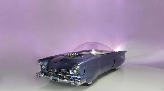 福特“Beatnik”Bubbletop自定义,1955年,改造,未来,蓝色（水平）