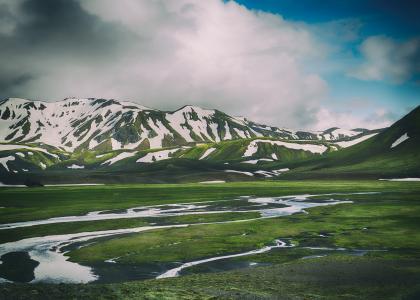 冰岛,山,雪,4K,8K