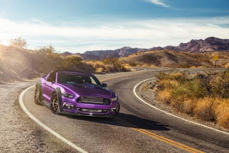 福特野马GT,紫色,法拉达车轮,4K