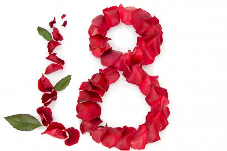 妇女节,3月8日,玫瑰花瓣,4K
