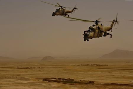 米-35,米尔,攻击直升机,俄罗斯军队,阿富汗,沙漠,飞行（水平）