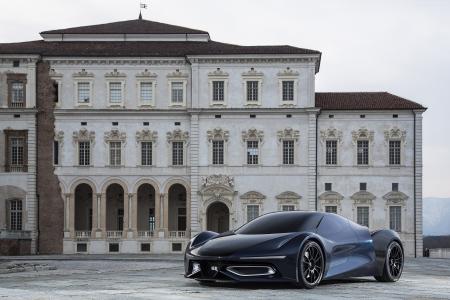 迈凯轮IED Syrma,轿跑车,混合动力,概念,未来主义,蓝色。 