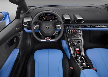 兰博基尼Huracan LP610-4 Spyder,内饰,超级跑车,蓝色,豪华车,跑车,试驾（卧式）