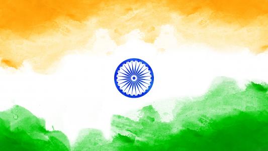 印度国旗,三色旗,高清,5K