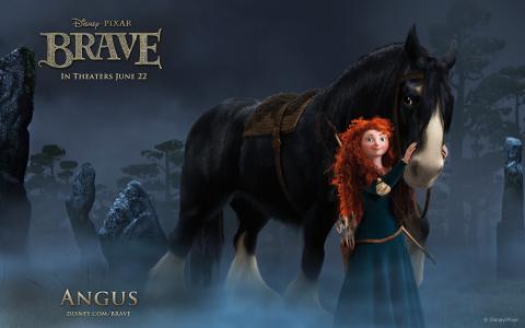Merida & Angus in Brave
