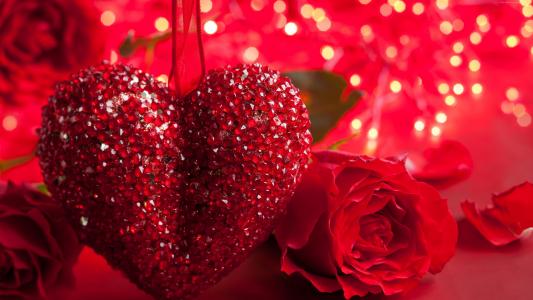 玫瑰,5k,4k壁纸,心,情人节,爱情,浪漫,红色,浪漫（水平）