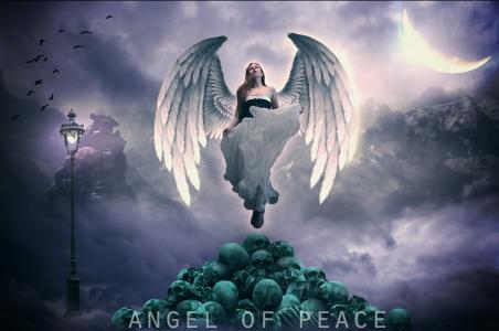 天使,和平,女神,头骨,高清,4 k