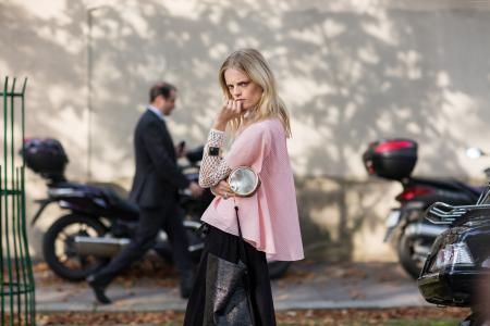 Hanne-Gaby Odiele,顶级时装模特2015,模型,金发,街头,自行车（水平）