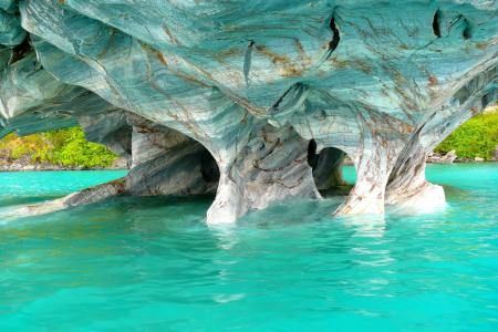 大理石洞穴,智利,海洋,4k（水平）