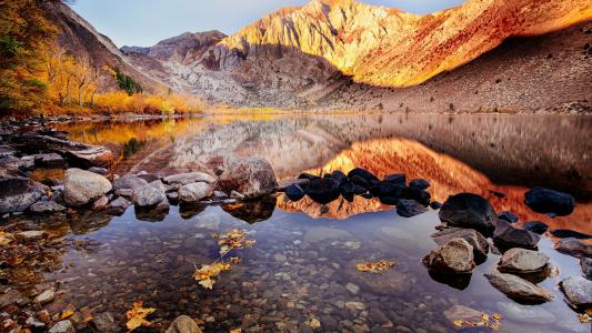 罪犯湖,秋天,莫里森山,加利福尼亚州,4k（水平）