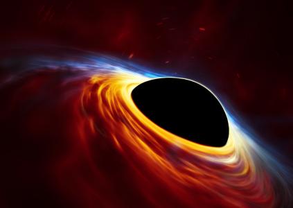 超大质量黑洞,吸积盘,爆光,超新星,爆炸,高清,4K