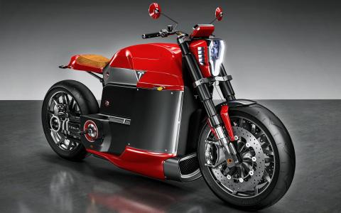 特斯拉模型M概念电动摩托车