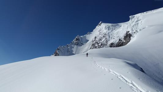 山,雪,冬天,4k（水平）