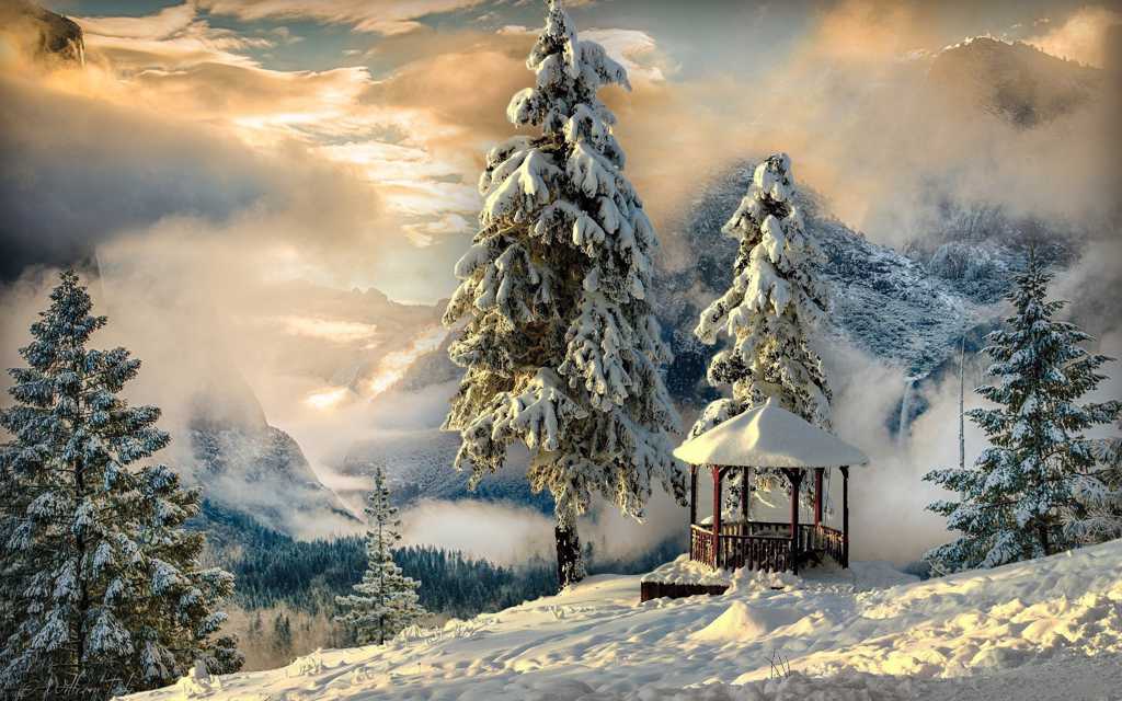 冬日雪景唯美图片