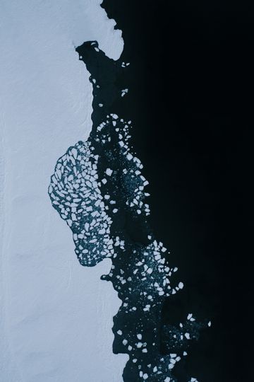 冬日海面上的浮冰图片