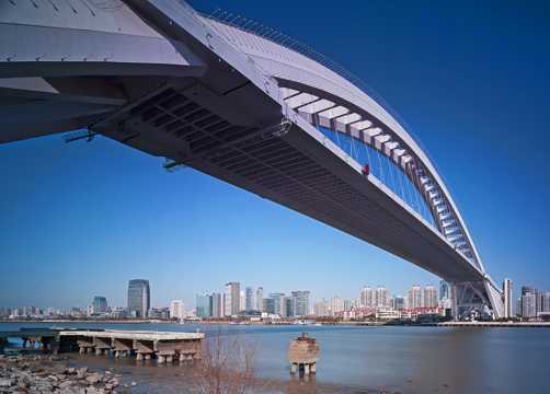 上海浦东卢浦大桥景物图片