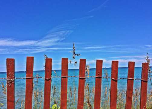 篱笆海滨图片