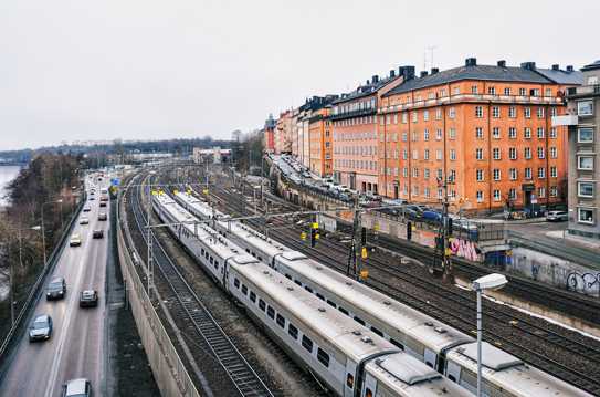瑞典斯德哥尔摩铁路景观