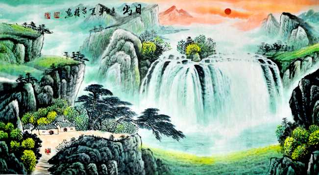 壮丽的中国山川画图片