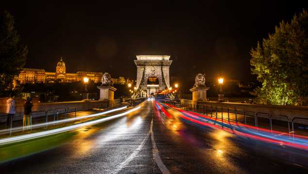 匈牙利首都布达佩斯夜景图片