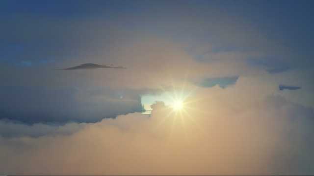 云朵朝阳景观图片