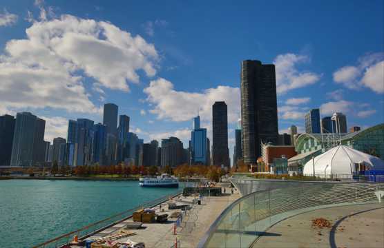 美国芝加哥海军码头光景图片