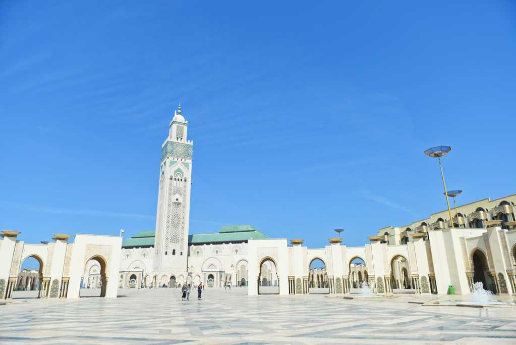 摩洛哥卡萨布兰卡的哈桑二世清真寺建筑景象图片
