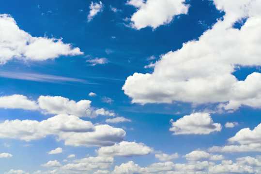 美丽的天空云团景色图片