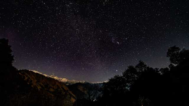 夜色夜空银河图片