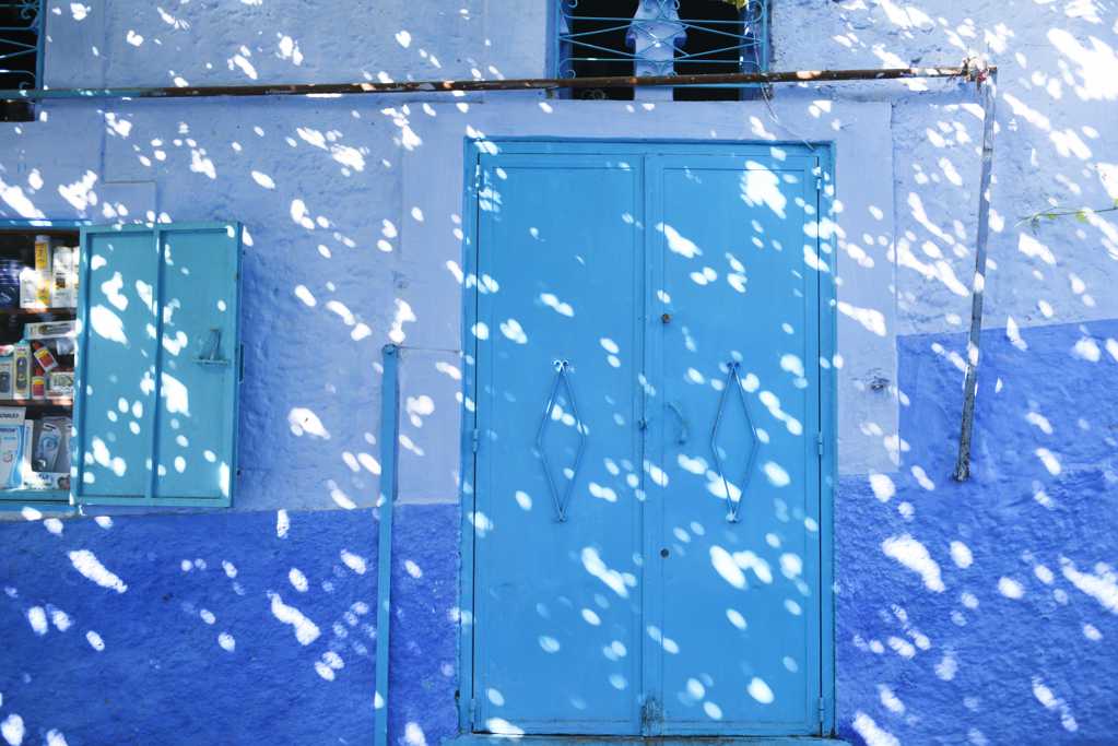 摩洛哥蓝色之城舍夫沙万建筑景象图片