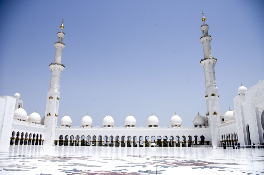 阿联酋阿布扎比清真寺建筑光景